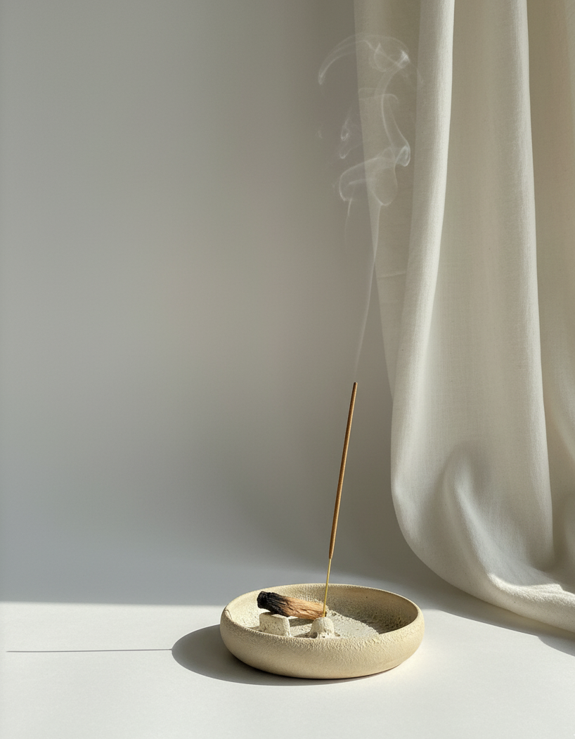 The Bulan Insence/Palo santo holder - White